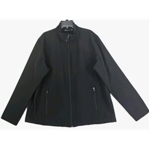 Swisstech ~Men's Size XL (46-48)~ Black Zip-Up Windbreaker Jeacket.